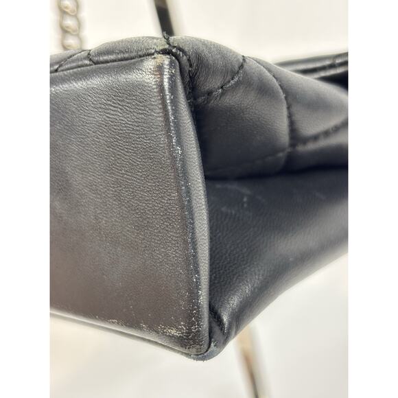 Kurt Geiger Medium Brixton Black Leather Quilted Shoulder Lock Bag Chain Strap - Picture 4 of 15